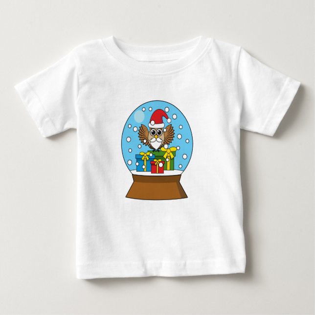 Schneegolle mit dem Weihnachtsklaus Baby T-shirt (Vorderseite)