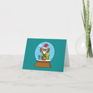 Schneegolle mit dem Weihnachtsklaus Dankeskarte