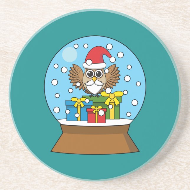 Schneegolle mit dem Weihnachtsklaus Getränkeuntersetzer (Vorne)