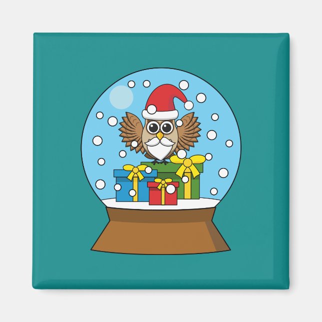 Schneegolle mit dem Weihnachtsklaus Magnet (Vorne)