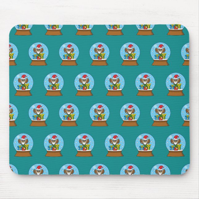 Schneegolle mit dem Weihnachtsklaus Mousepad (Vorne)