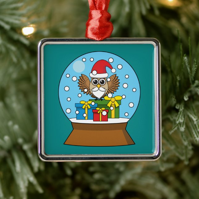 Schneegolle mit dem Weihnachtsklaus Ornament Aus Metall (Baum)