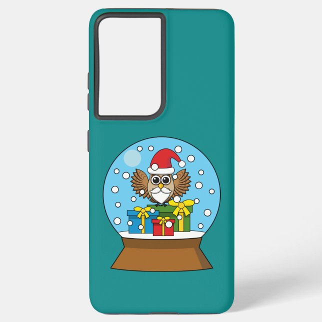 Schneegolle mit dem Weihnachtsklaus Samsung Galaxy Hülle (Rückseite)