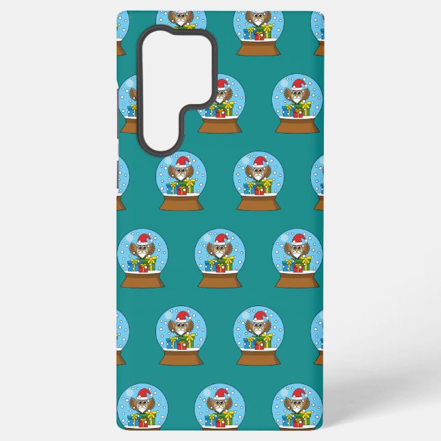 Schneegolle mit dem Weihnachtsklaus Samsung Galaxy Hülle (Rückseite)