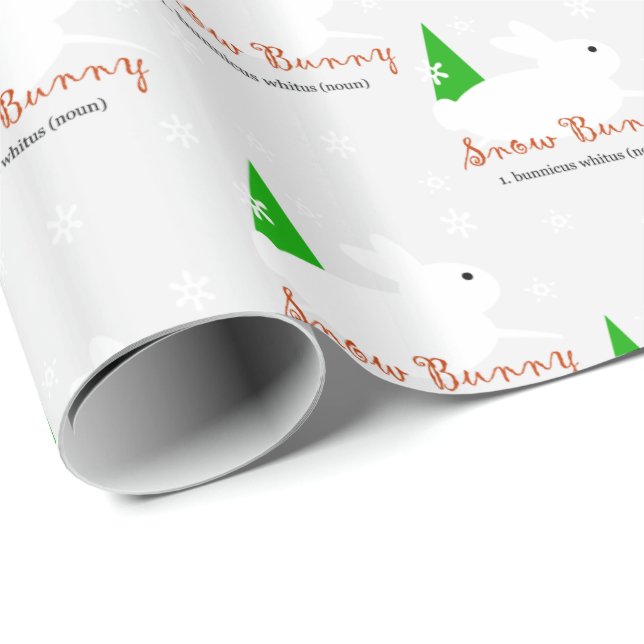 Schneehäschen-Weihnachtspapier Geschenkpapier (Rolleneckpunkt)