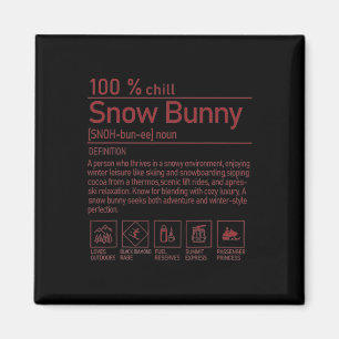 Schneehase Definition Lustig Trendiger Winter Skif Magnet
