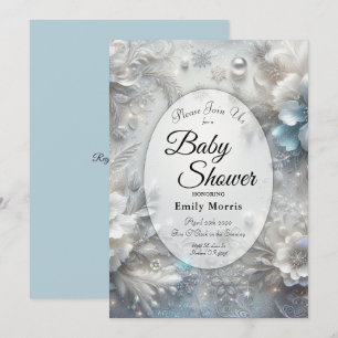 Schneehühnchen in Frozen Blütendusche Einladung