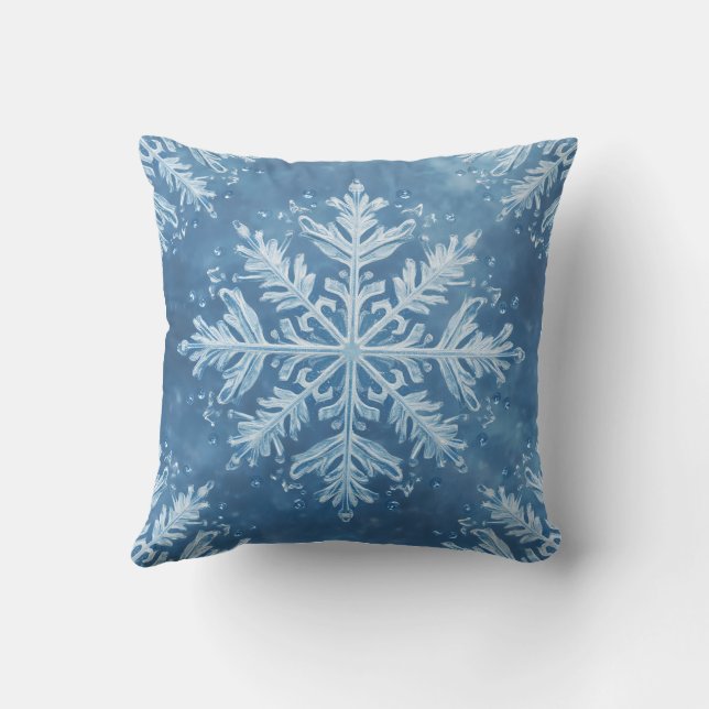 Schneehuhpilz, Winterwurfkissen Kissen (Rückseite)