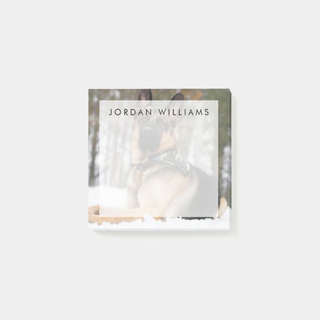 Schneehund Post-it Klebezettel (Vorderseite)