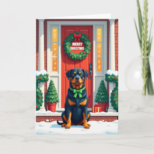 Schneehunde-Weihnachtskarte Karte