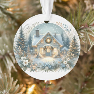 Schneehütte-Glowszene Ornament