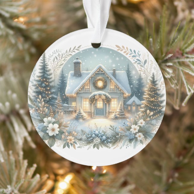 Schneehütte-Glowszene Ornament (Baum)