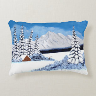 Schneeiger Winter Akzentkissen Dekokissen