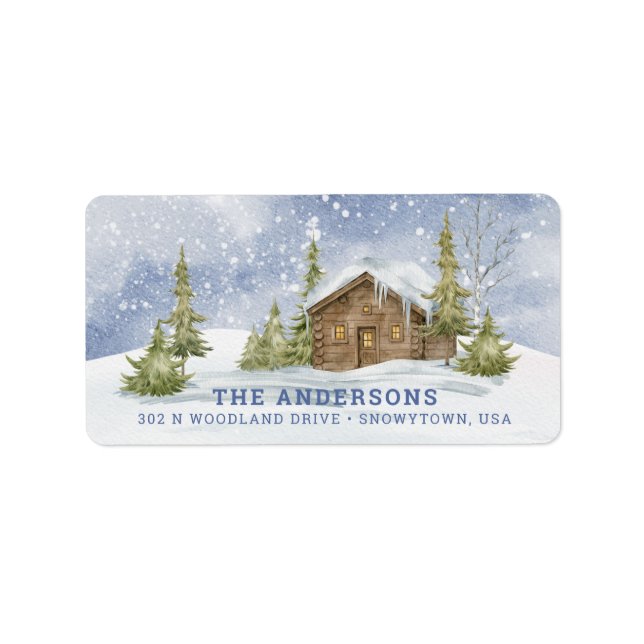 Schneekabine Adressaufkleber (Vorne)