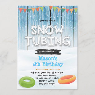 Schneekanal Party Geburtstagseinladung Einladung