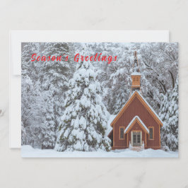 Schneekapelle im Winter Landschaft Feiertagskarte