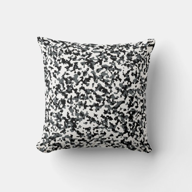 Schneekassel Abstrakt Kissen (Vorderseite)