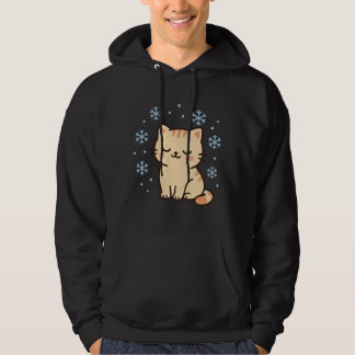 Schneekätzchen Kawaii – Süße Winterkatze Hoodie