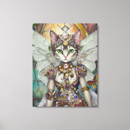 Schneekatze der Schmetterlingspugel-Brigade Leinwanddruck