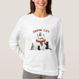 Schneekatze T-Shirt