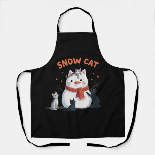 Schneekatze Weihnachten Katzenliebhaber Geschenk U Schürze