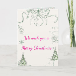 Schneekiefern & Frieden Karte