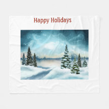 Schneekiefern in der Nähe des Sees