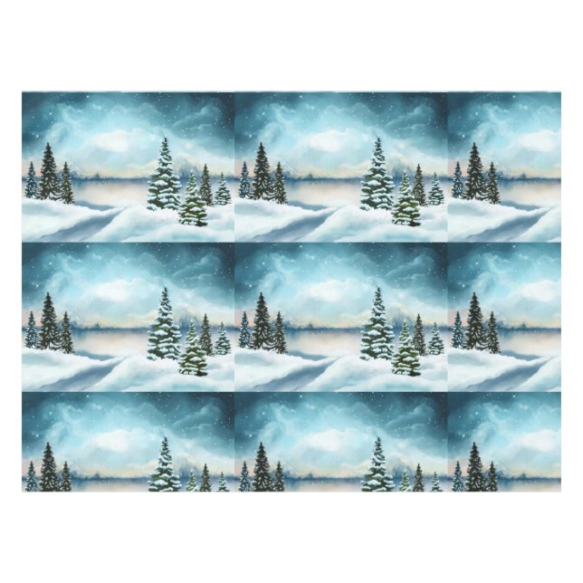 Schneekiefern in der Nähe des Sees Tischdecke (Vorderseite (Horizontal))