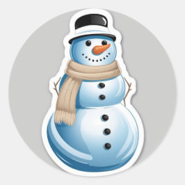 Schneekinder Runder Aufkleber
