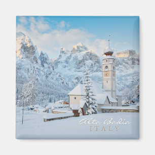 Schneekirche mit Berghang Magnet
