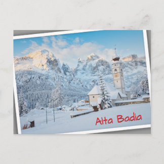 Schneekirche mit Berghang Postkarte