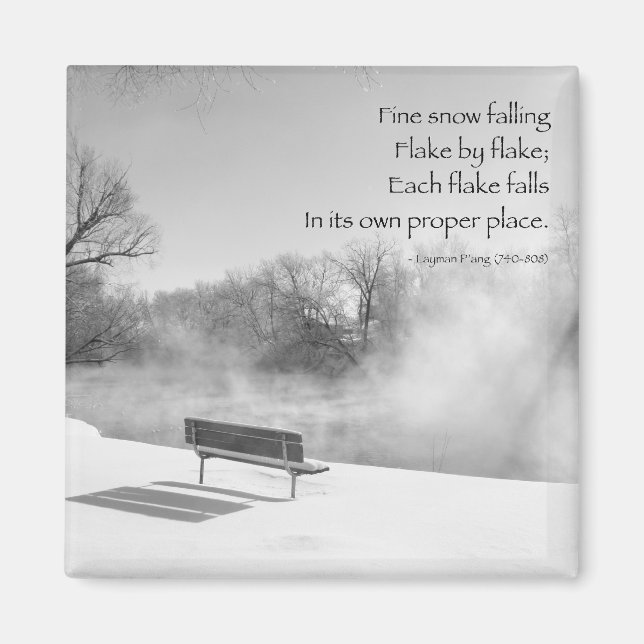 Schneeköne in Stille Magnet (Vorne)