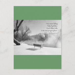 Schneeköne in Stille Postkarte