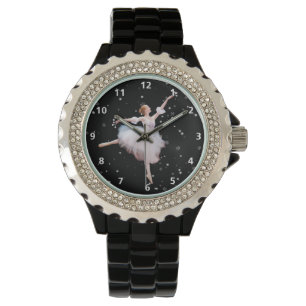 Schneekönigin Ballerina mit Zahlen Armbanduhr