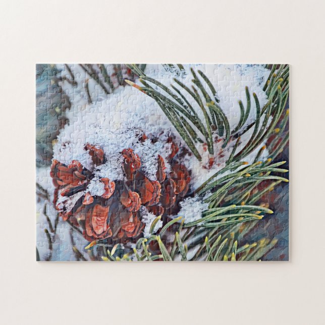 Schneekönner Cone Art Winterpuzzle Puzzle (Horizontal)