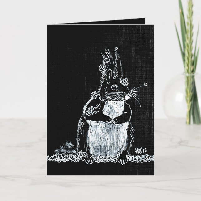 Schneekörnchen Feiertagskarte (Vorderseite)