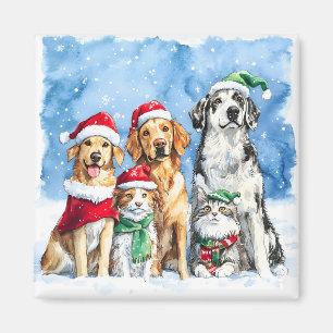 Schneekrallen Festlich Süße Weihnachts Haustiere W Magnet