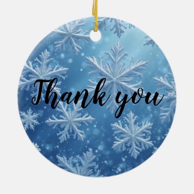 Schneekristalle Keramik Ornament (Hinten)