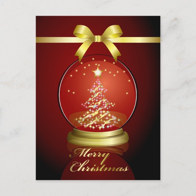 Schneekugel Postkarte (Vorderseite)