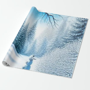 Schneelandschaft Geschenkpapier