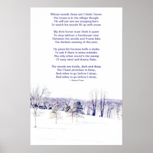 Schneelandschaft im Winter Poster