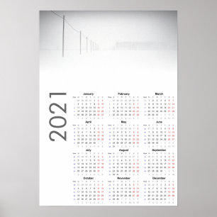 Schneelandschaft Kalender 2021 Poster