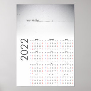Schneelandschaft-Kalender 2022 Poster