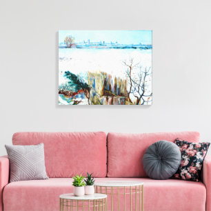 Schneelandschaft mit Arles von Vincent van Gogh Leinwanddruck