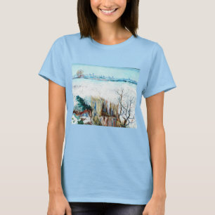 Schneelandschaft mit Arles von Vincent van Gogh T-Shirt