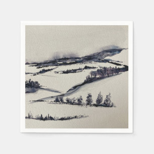 Schneelandschaft serviette