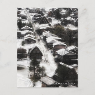 Schneeldorf Shirakawago Japan Reiseziel Postkarte