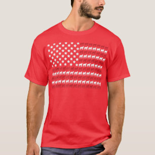 Schneeleopard 4. Juli Paw Print T-Shirt