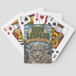 Schneeleopard Himalaja-Gebirge POPCUT Spielkarten