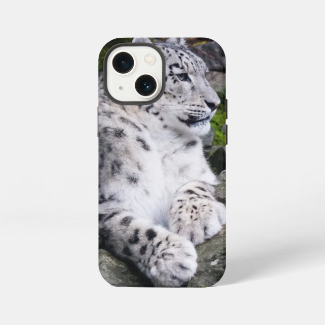 Schneeleopard iPhone Hülle (Rückseite)